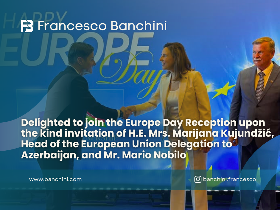 Delighted to join the Europe Day Reception upon the kind invitation of H.E. Mrs. Marijana Kujundžić, Head of the European Union Delegation to Azerbaijan, and Mr. Mario Nobilo